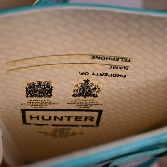 Hunter Original Tall Rain Boots in Turquoise - Picture 6 of 8